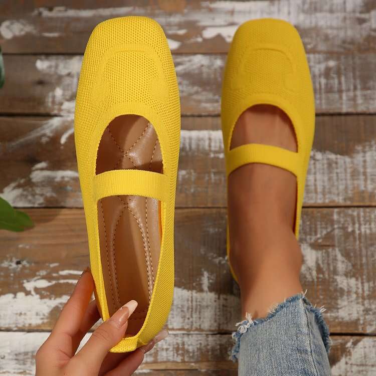 New oversized hollow fly woven flat sole single shoe for women, breathable sleeve feet, NEW TOP all season square toe work shoes