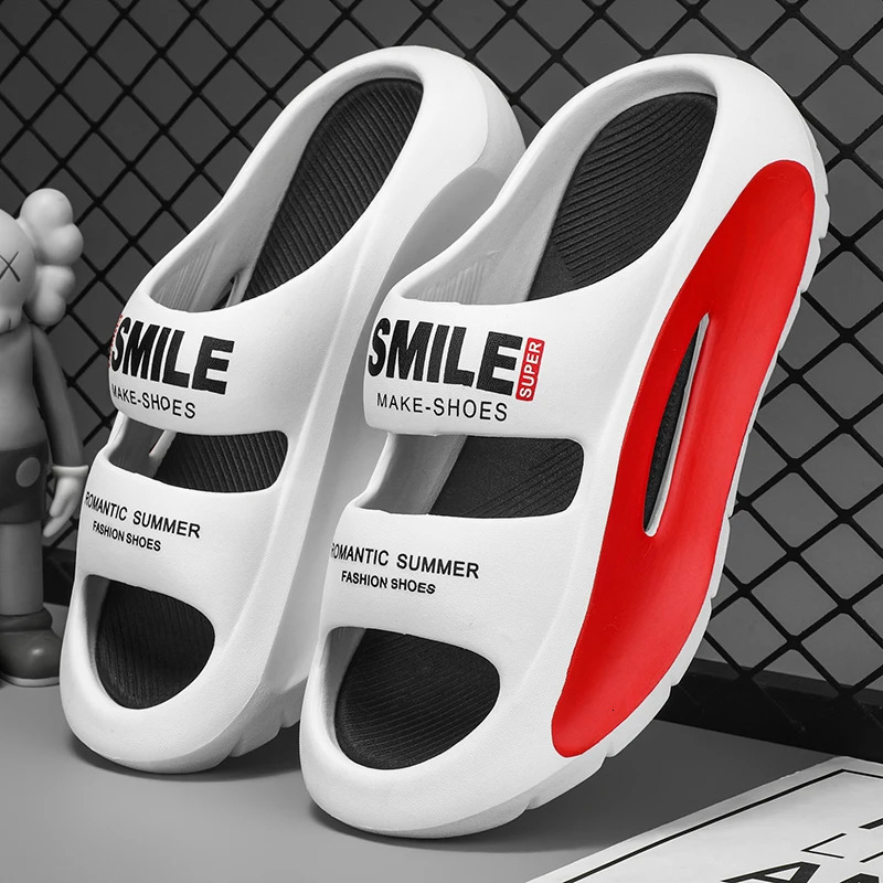 Summer able Mens shoes Non-slip Thick soles Outdoor Slippers Casual Printing Men Women slippers on offer 250515