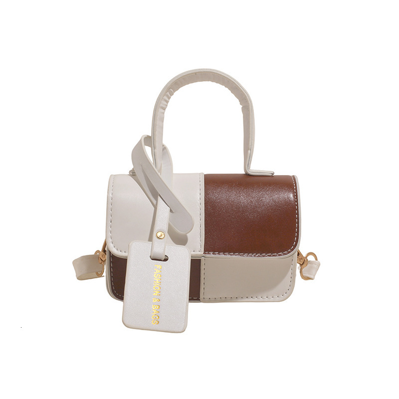 Free Delivery Designer Bag This Year's Popular Fashion Splicing Texture Hand 2025 Summer Commuting Stylish Single Shoulder Crossbody Small Square