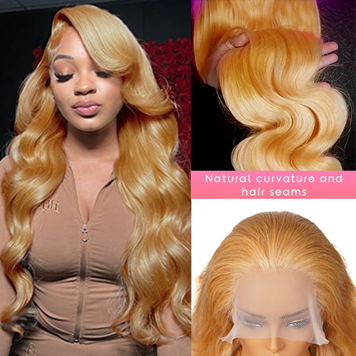 18-30 inch 13x6 HD lace front wig human hair | 27 # women's Body Wave human hair wig with free stitching and natural hairline