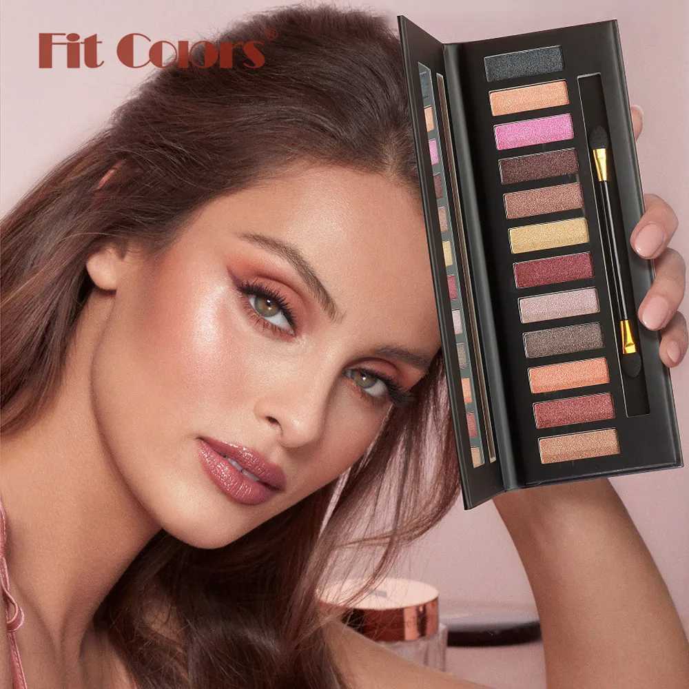 Fit Colors 12 Matte Color Multi-Purpose Makeup Powder Palette Waterproof Sweatproof Highlighter Fix Blush Eyeshadow Palette SetXJ250520