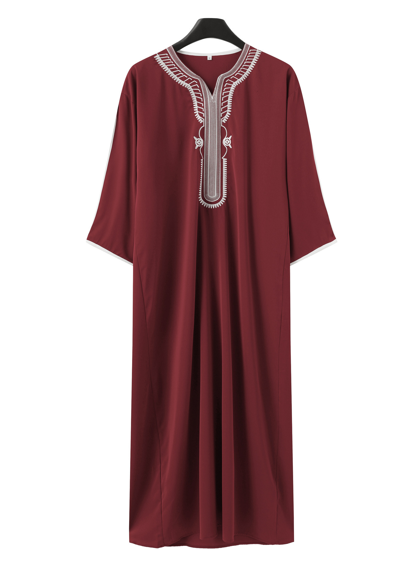Designer Clothing New Islamic Men's Short Sleeved Moroccan Loose Ethnic Style Arabian Robe 2025 New Style