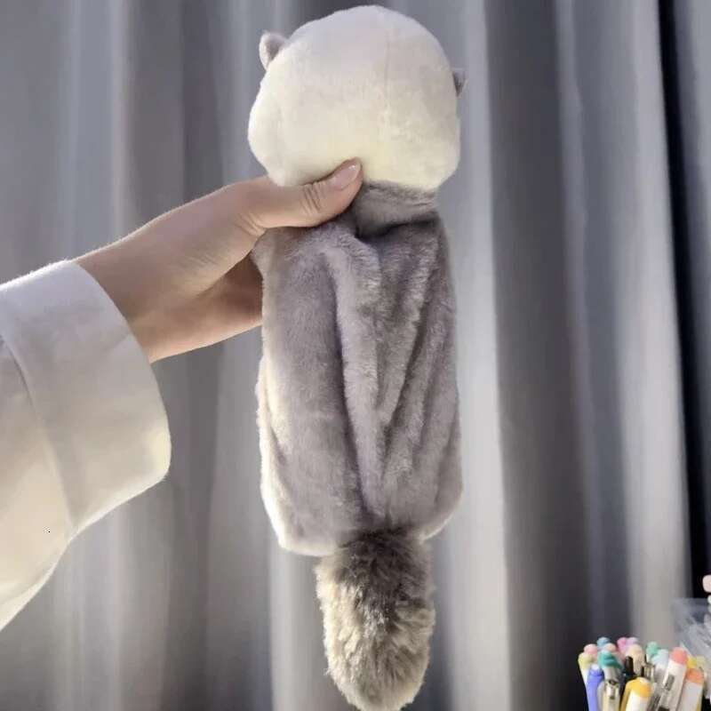 Hot Selling 1Pcs Creative Sea Otter Plush Doll Case Ins High-Attractive Pen Holder Cute Pencil Pouch Bag School Supplies Stationery