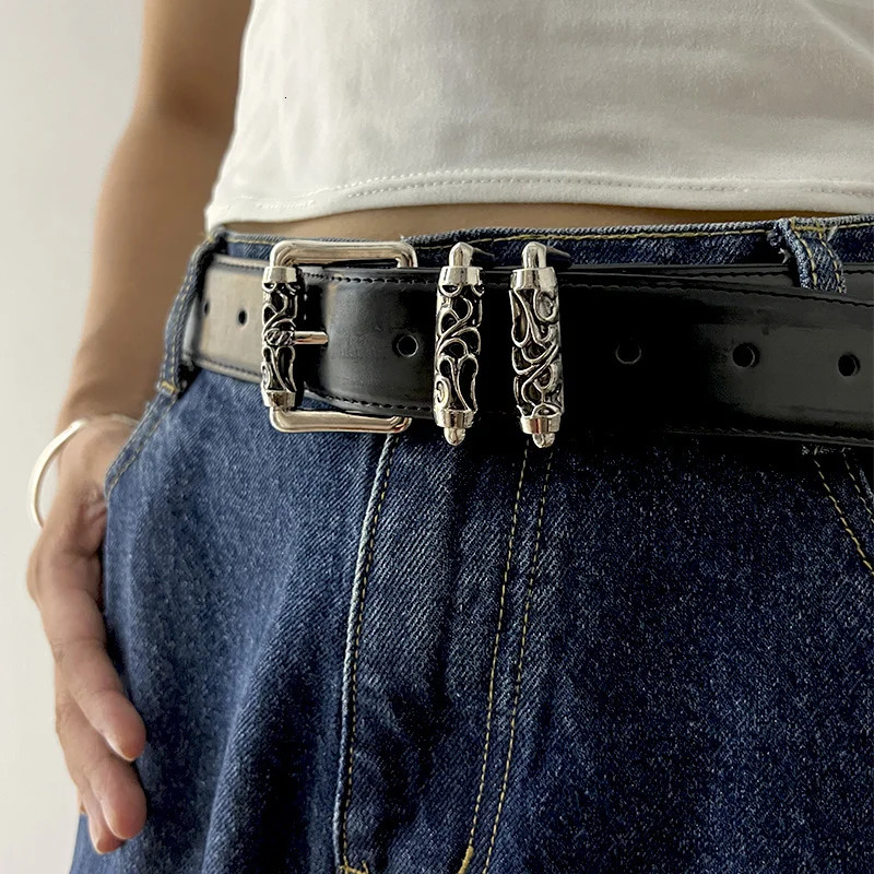 Fashion cowhide Real leather belt For Women High-end s Wide Belt Female Heart Desiner Womens Punk Gothic Jeans Belt 250517
