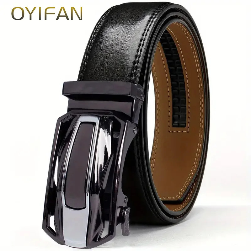 Mens Genuine Leather Belt Alloy Buckle Ratchet Belt Top Quality Belt Fashion Belt for Men 250520
