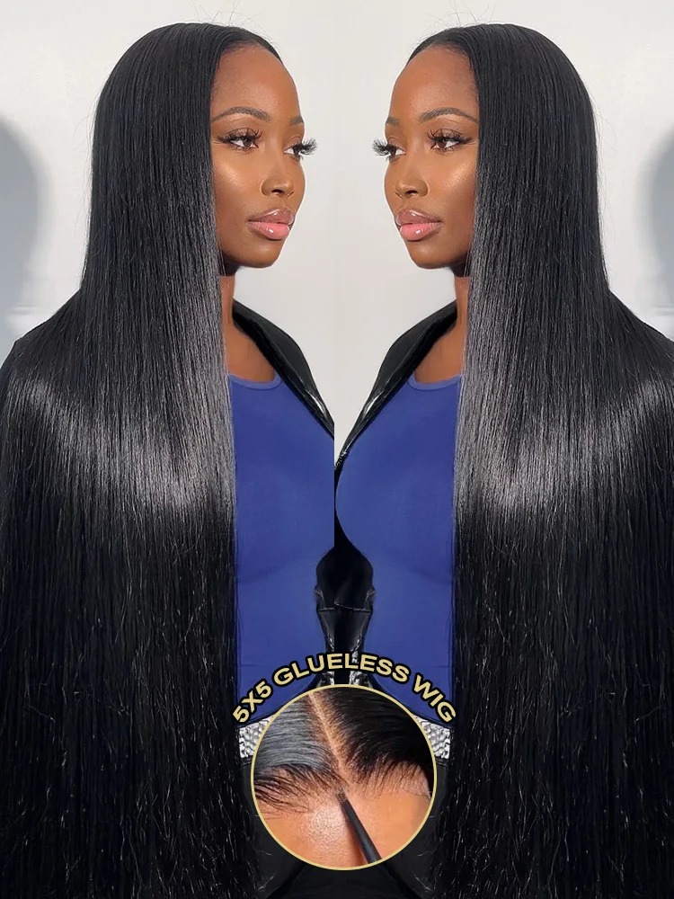 High 200 Density 13x6 13x4 HD Lace Front Human Hair Wig Straight 360 Full Lace Frontal Wig Transparent Wigs For Women 30 32 Inch synthetic lace front 