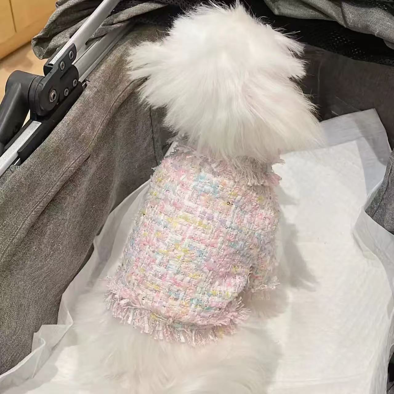 T00246 Pet Dog Cat Clothes Butterfly Wings Rainbow Fairy Small and Medium Dog Teddy Bichon Princess Gauze Skirt