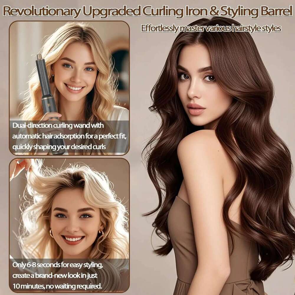 5 in 1 Dryer Hot Curling Brush Negative Ion Air Styler for All Hair Types Home and Travel