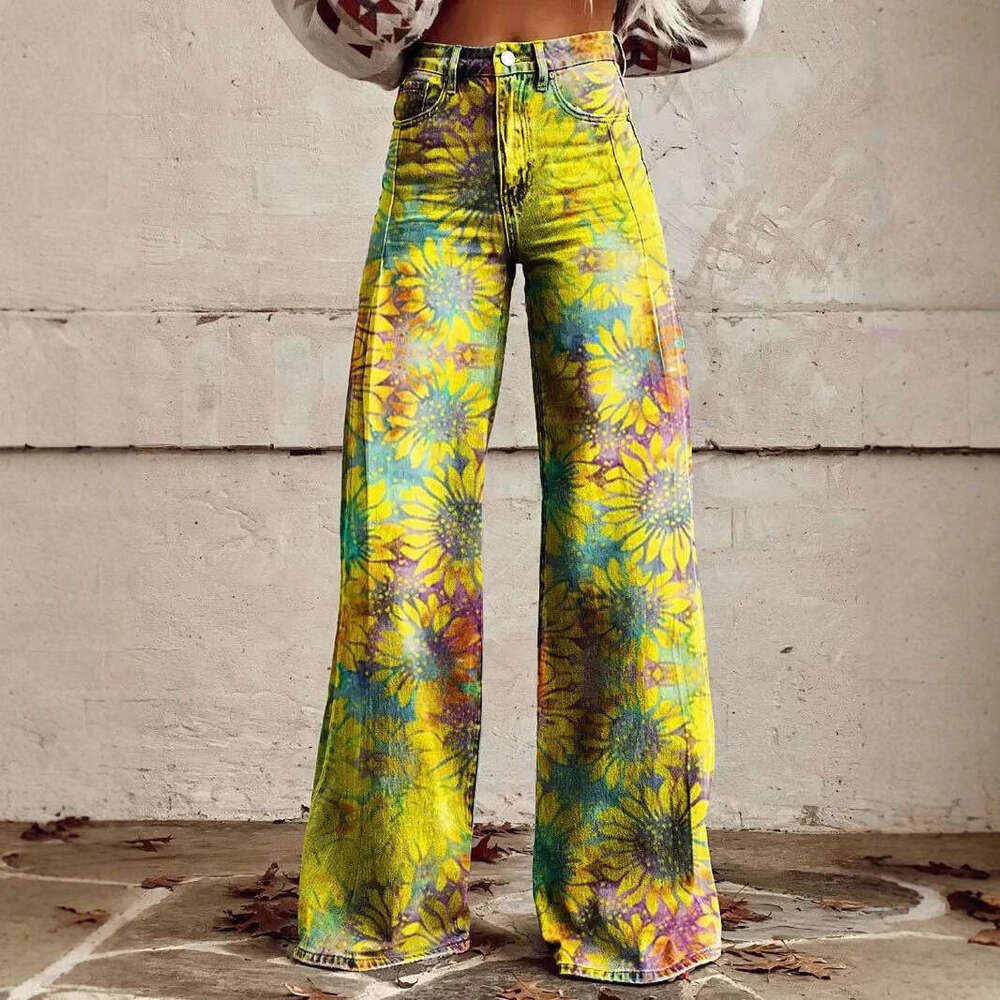 Xiyin TEMU Large Women's Casual Pants Thin Imitation Jeans