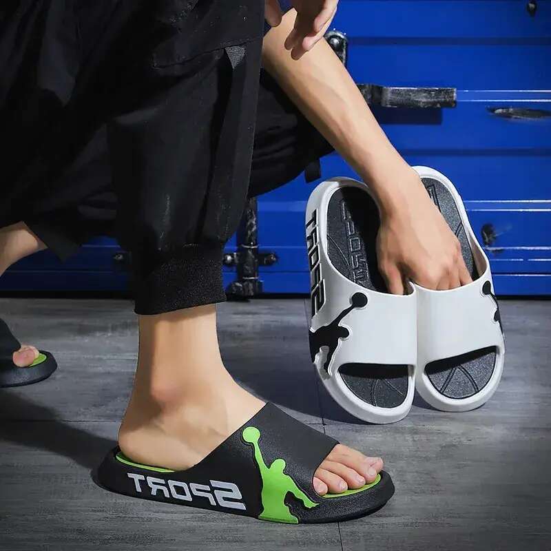 Slippers Men With A Feeling Of Stepping On Feces In Summer Casual Sandals For Teenagers Outdoor Sports Basketball