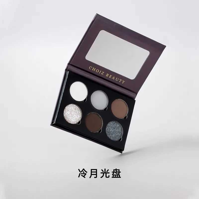 CHOIZ BEAUTY Day and Night Gift Series 6 Color Eyeshadow Gold Brown cement ash Smoky Earth Eyeshadow Tray W250520