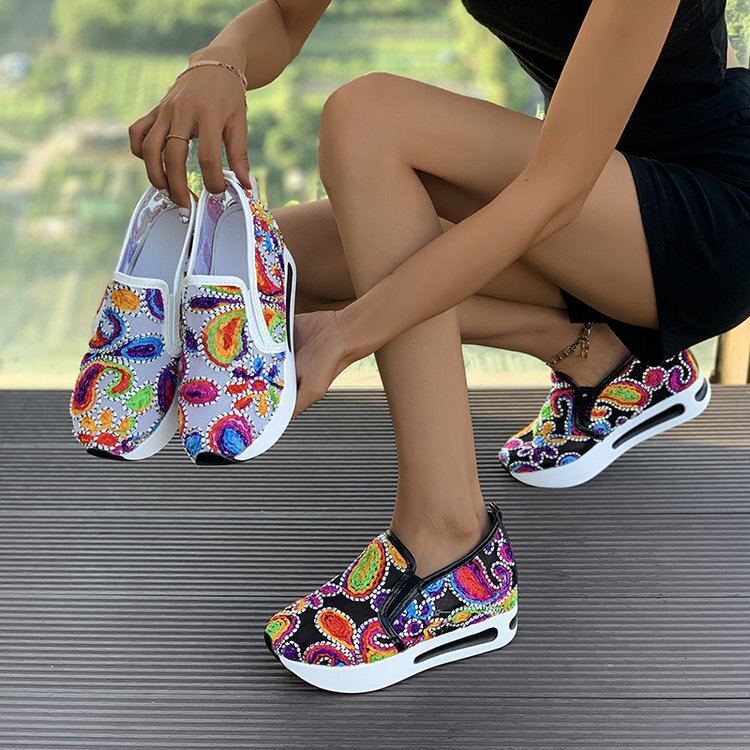 Large Casual Casual Shoes Shoes For Women Autumn New Graffiti Covered Women S Shoes Size Ddmysaturn
