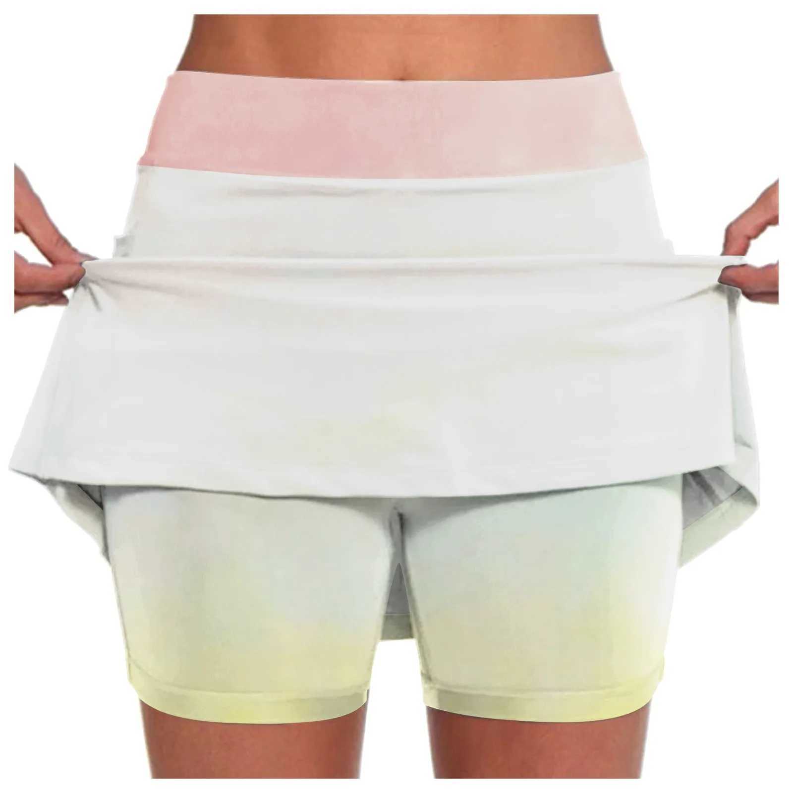 High Waisted Hip Lifting Printed Skirt Womens Casual Prints Tennis Pocket Skirt Yoga Sport Active Skirt Shorts Skirt XJ250520