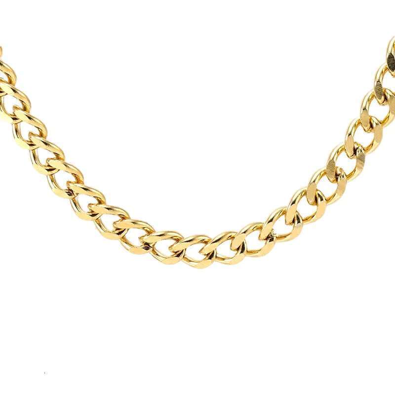 Gold Plated Cuban Link Chain for Men and Women Stainless Steel Hip Hop Necklace and Bracelet Set Tarnish Resistant Statement Jewelry