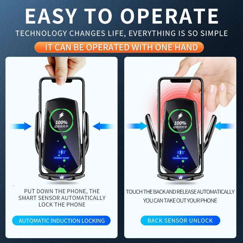 30W Wireless Charger Magnetic Automatic Car Mount Phone Holder For iPhone Xiaomi Samsung Infrared Induction Fast Charging