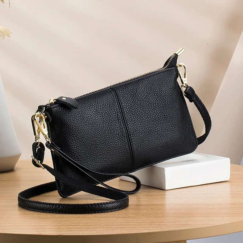 Handbags Fashion Soft Genuine Leather Crossbody Large Capacity Shoulder Bags For Women Portable Handbag Phone Pocket