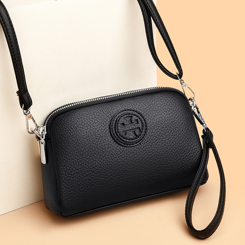 2025 New Outdoor Style Luxury Free Delivery Designer Bag Soft Leather Mini Middle-aged Mother's Phone Multi-layer Handbag Fashionable Single Shou