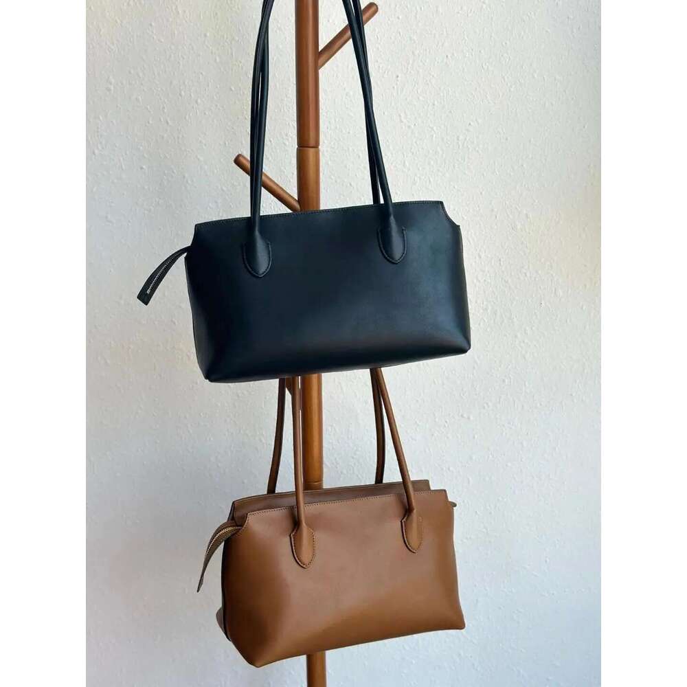 Designer Soft Long Handle Fashion Tote High Quality Genuine Leather Women Armpit Shoulder Bag Office Handbag