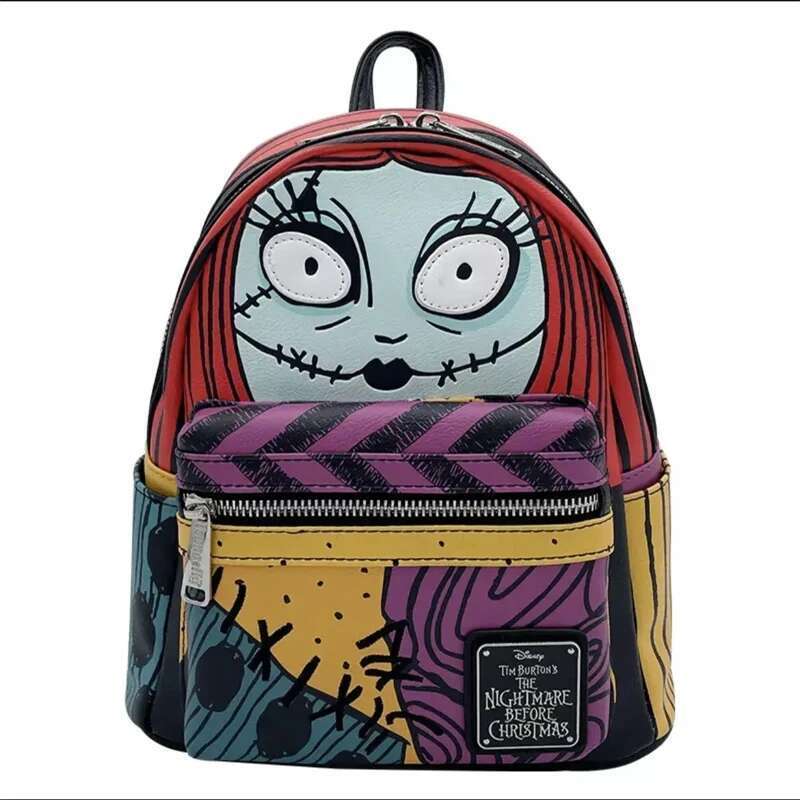 Loungefly The Nightmare Before Christmas Tarot AOP Mini Backpack Halloween Cosplay Leather Bag