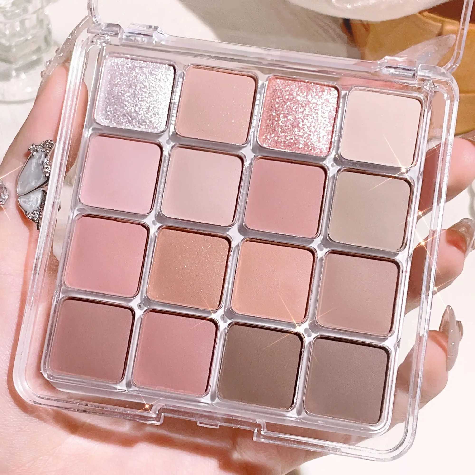 16-32 color eyeshadow tray 2-in-1 Nude Earth Pink matte pearl Korean style makeup lasting easy color high color for ValentinesXJ250520
