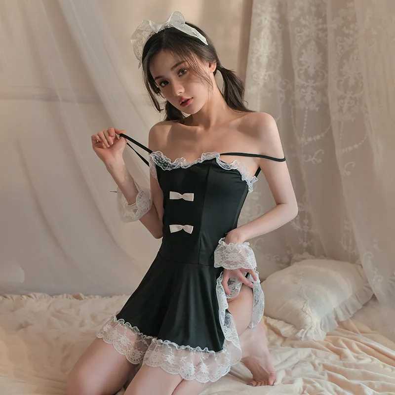Sexy lingerie dress Lace suspender uniform set lolita costumes sexy womans clothing Dresses gala Sexy bra R250520