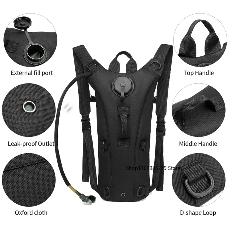 Outdoor Hydration Pack 3L Water Bladder Backpack Waterproof Water Bag for Running Hiking Cycling Camping 250519