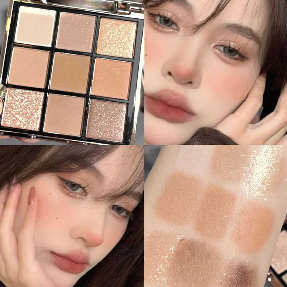 2025 New Glitter Eyeshadow Palette Pink Brown Pearly Gold Matte Shadow Nude Lasting Highlighter Powder Shiny Eyes CosmeticXJ250520