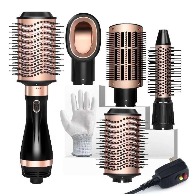 Hair Hot Air Brush, Blow Dryer Brush Tool Set Straightener/Dryer/Curling Plastic
