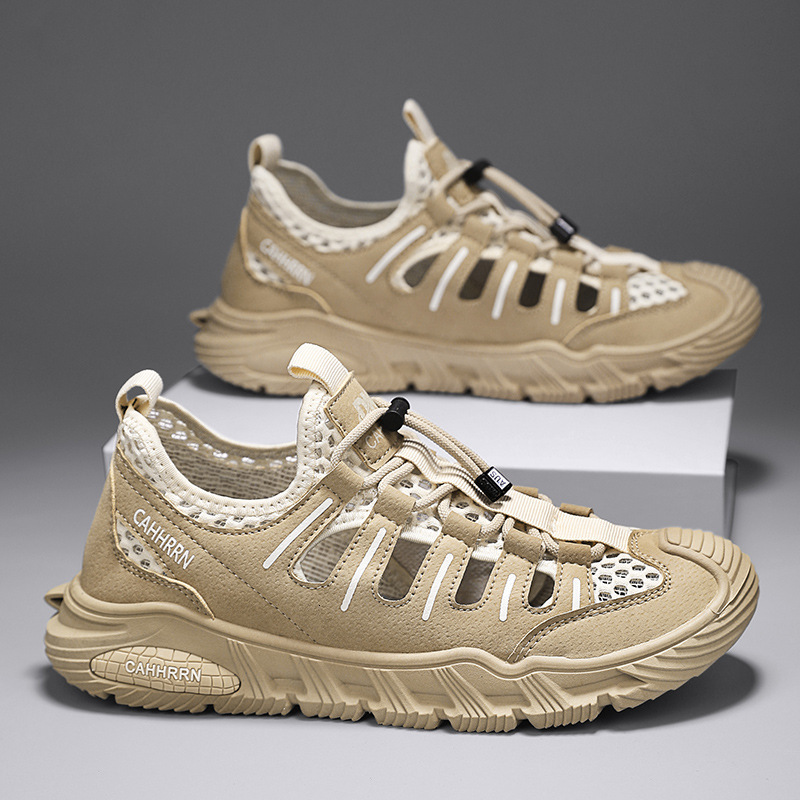 Sandals Summer New Hollow Breathable Mesh For Men S Casual And Versatile Sports Thick Soled River Tracing Casual Shoes Shoes Ddmysaturn