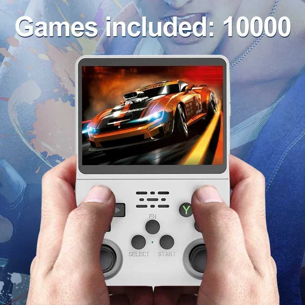 Open Source R36S Black Video Game System 3.5 Inch I Screen Orange Portable Pocket Video Player 64GB Best Games R250520