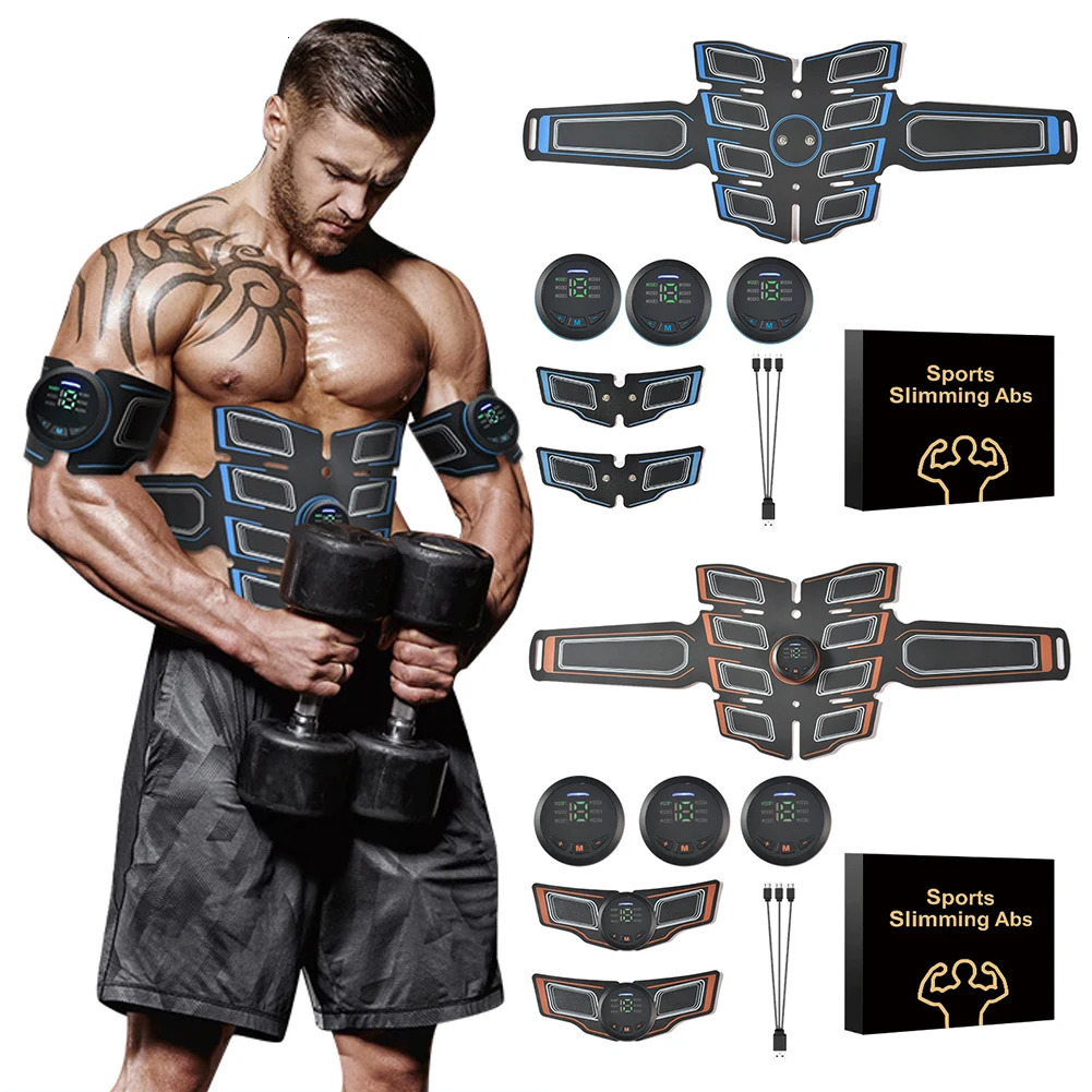 Abdomen-Building Device with Arm Trainer Abdomen Muscle Stimulator Portable Abdominal Training Device 6 Modes for Men Women 250512