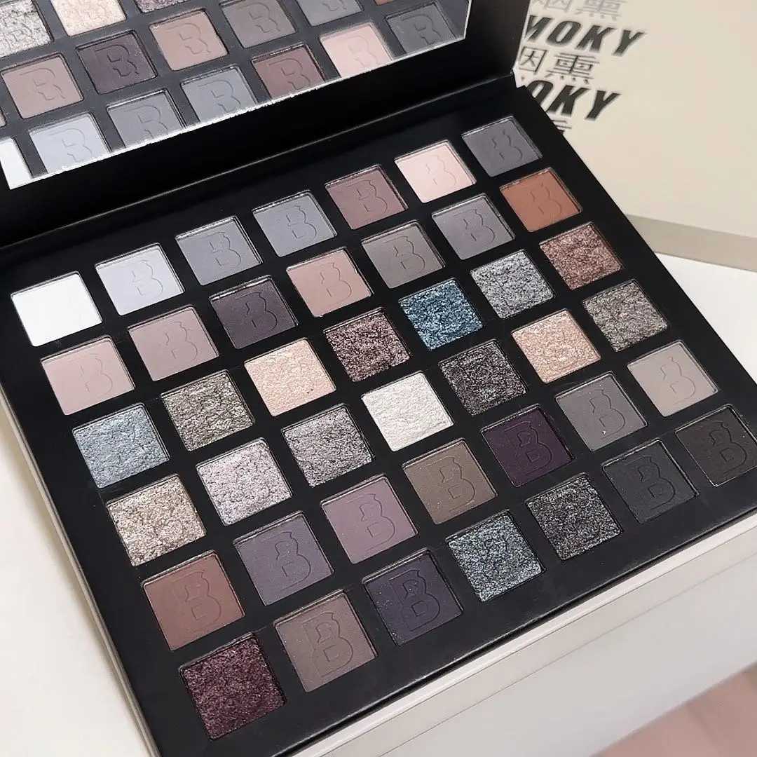 SALE Super Smoked Plate! 42-color eyeshadow palette SMOKY matte pearlescent bright long-lasting color black purple whitXJ250520