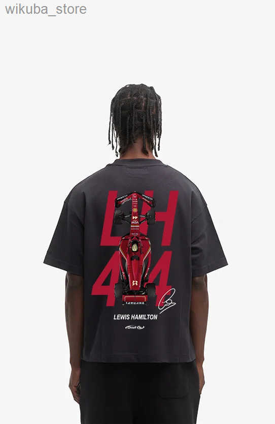 2025 Summer Latest Lewis Hamilton Animated Shirt Y2K Top T-Shirt Large Size Casual Cotton Printed Mens and Womens Top T-Shirty2505208EZW