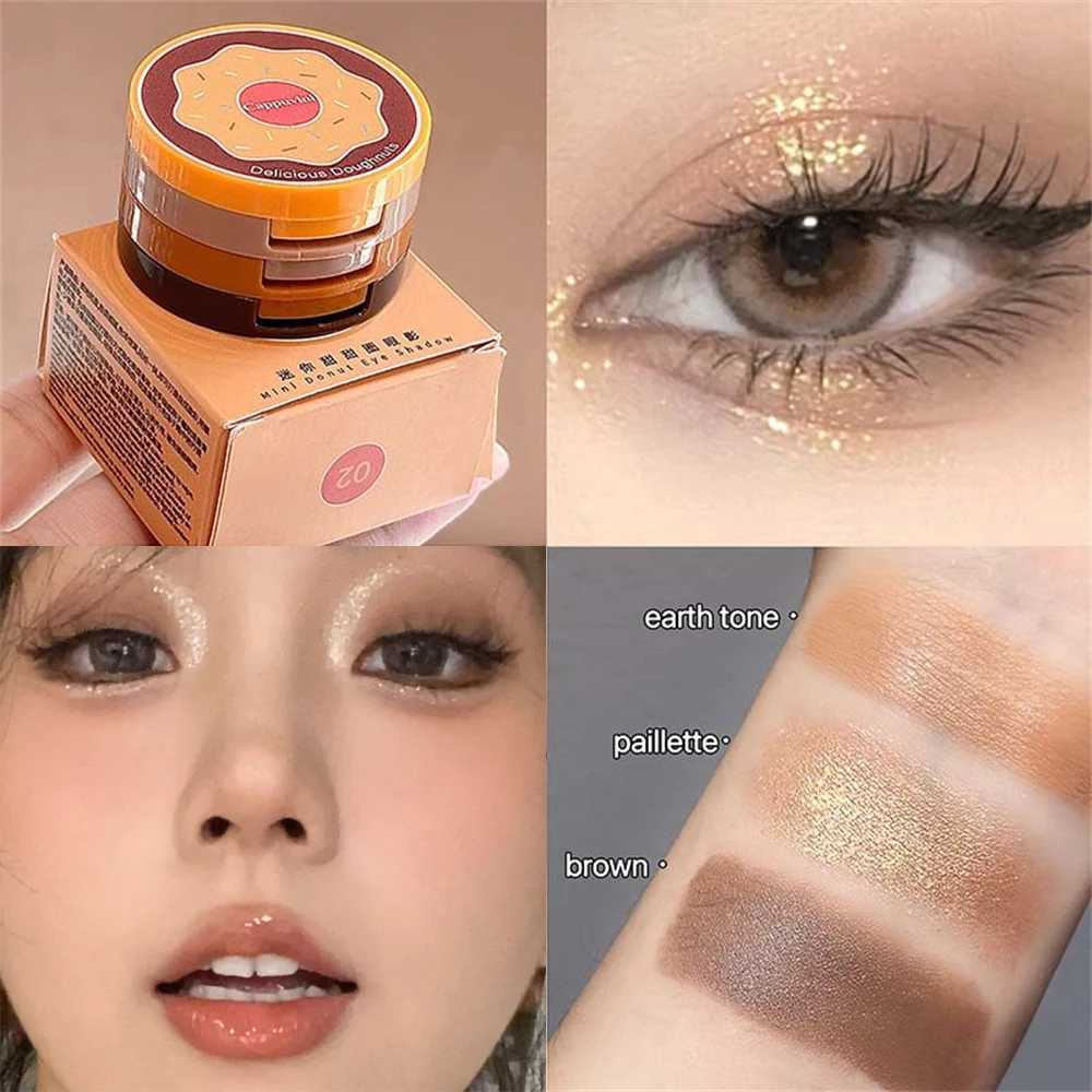 3 In 1 Matte Highlighter Eyeshadow Palette Pearly Blush Shiny Contouring Multifunctional Nature Lasting Face Makeup PaletteXJ250520