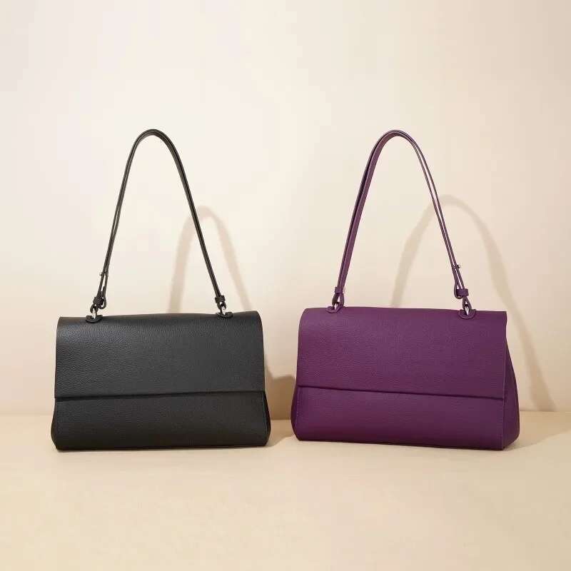 New Trendy Square Tote Bag Lychee Pattern Bolsas Mujer Shoulder Bags for Women Genuine Leather Sac Femme Underarm Bolsos