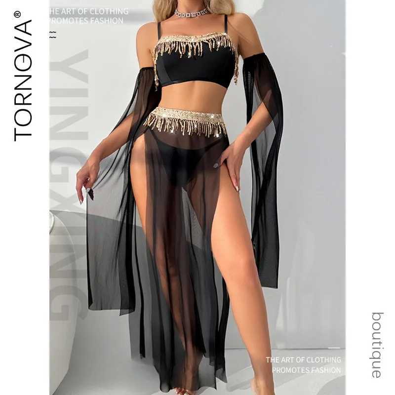 Sexy Lingerie Suit for Women Mesh Patchwork Tassel Womens Underwear Suit Sexy Slit Skirt Mesh See-through Underwear New R250520