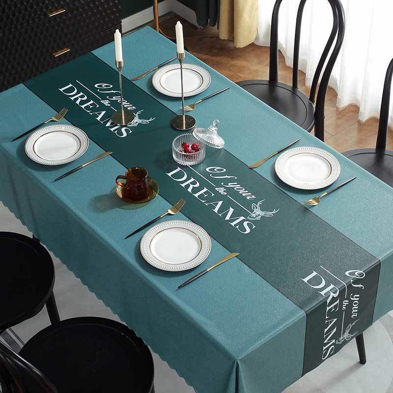 T0474 Waterproof Oil-Resistant Washable Tablecloth for Coffee Tables