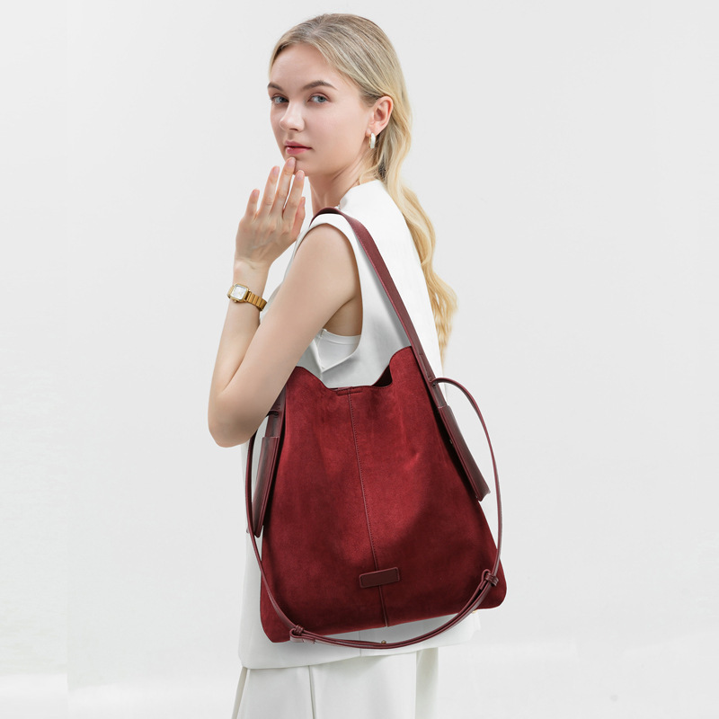 Free Shipping Designer Bag Women's Hanging Ear Bucket Bag New Fashionable Frosted Shoulder Bag Large Capacity High-end Handbag Shopping Bag