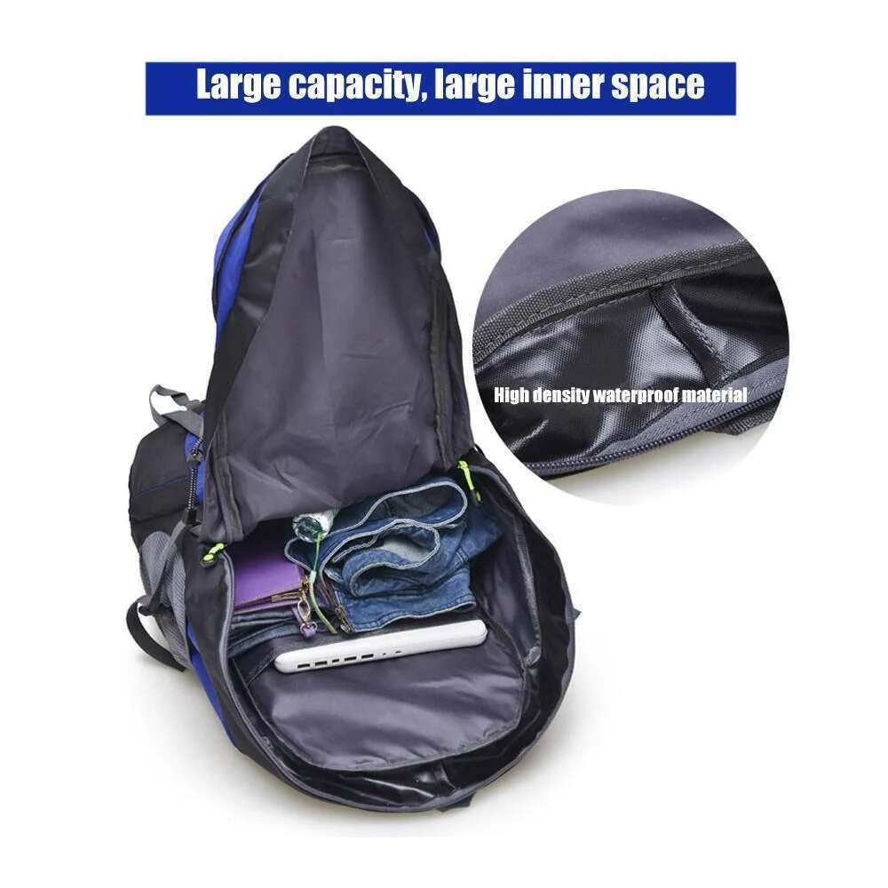 Climbing 50L Waterproof Outdoor Rucksack Cycling Hiking Trekking Camping Bag Mountain Backpack