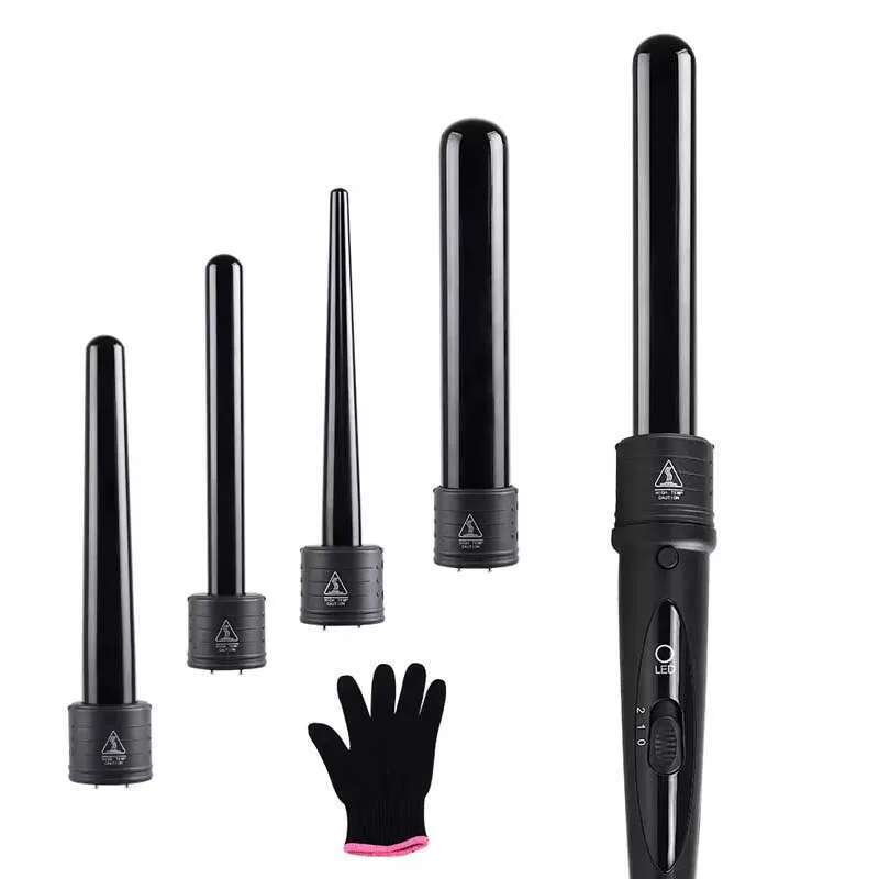 Bestselling 5-In-1 Curl Set Portable With Five Replaceable Curling Sticks Ceramic Coating Curler Salon Styling Tool