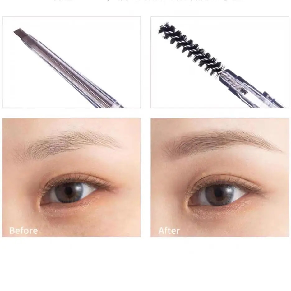 FLORTTE Eyebrow Pencil Trimmer Set Extremely Fine Waterproof Long Lasting Eye Brow Pen Including storage bag 250515