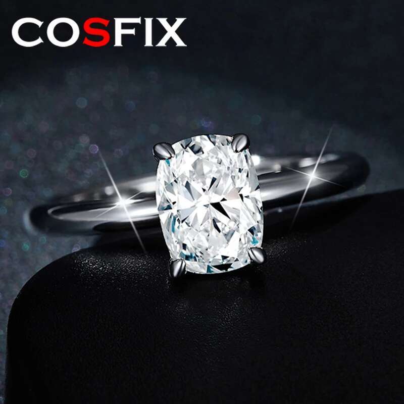 Emerald Cut Moissanite Rings For Women Emerald Cut Oval Cut 2ct Women Moissanite Ring Luxury 2023 Womens Moissanite Ring Gift