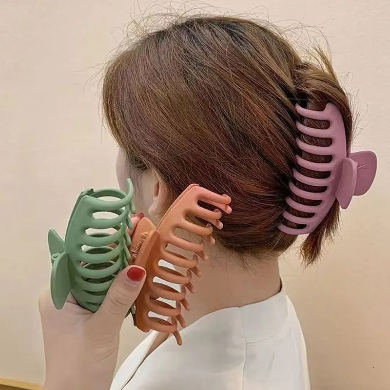 Solid Color Womens Hair Grab Korean Simple Style Fashion Gift Party Daily Shark Clip Hairpin Womens Hair Decoration 250517