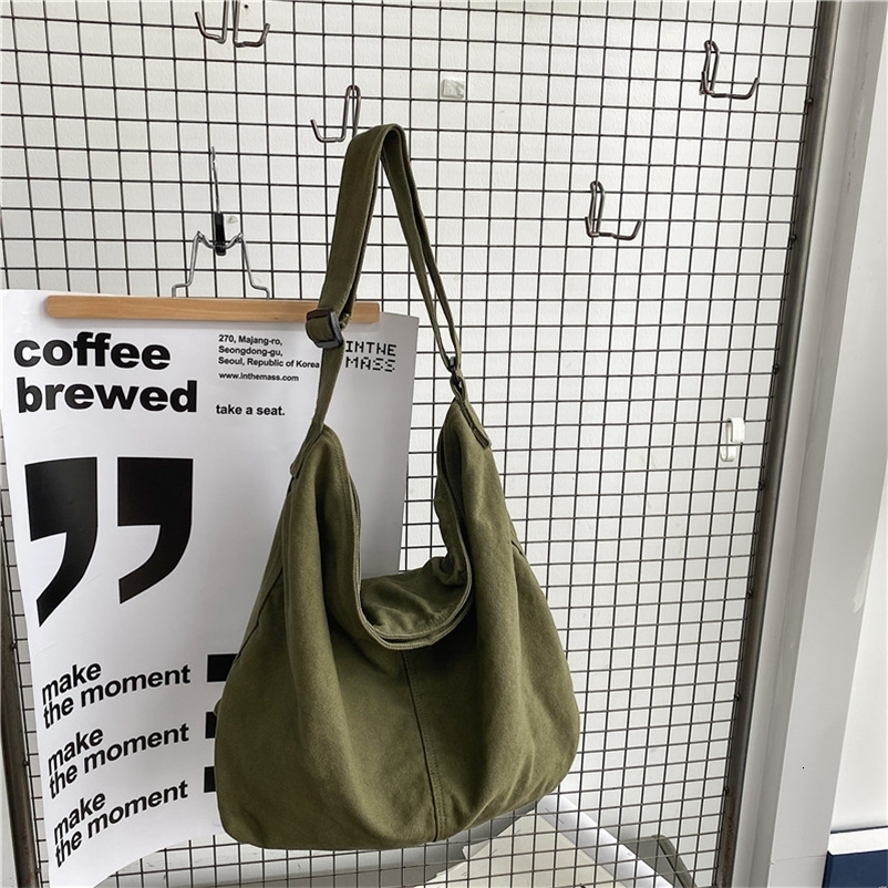 Womens Shoulder Bag Large Canvas Crossbody Bags for Women Cotton Cloth Female Students School Bag Handbags 250519
