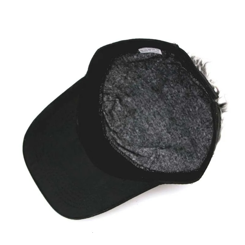 Unisex Casual Camouflage Visor Hat Men Women Adjustable Sun Sunshade Hip Hop Baseball Cap With Spiked Hairs Wigs Casquatte 250519