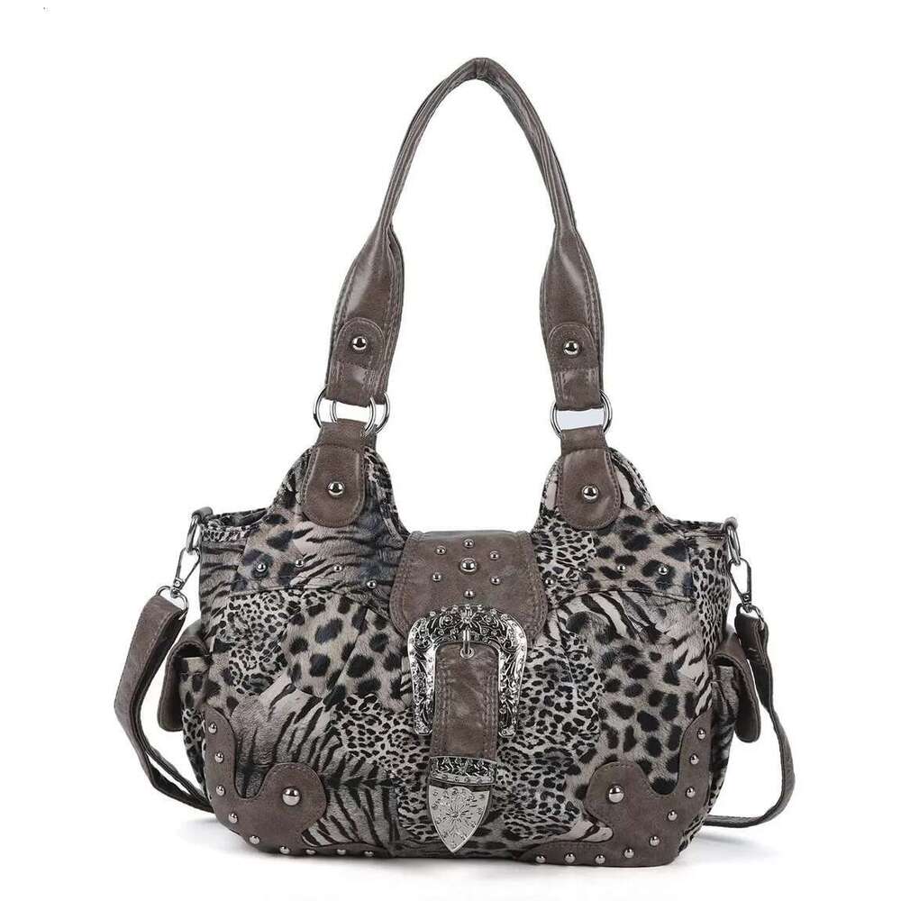 Women Handbag Leopard Top-Handle Bag PU Dumpling Multi-Pockets Shoulder Bags Phone Money Pack