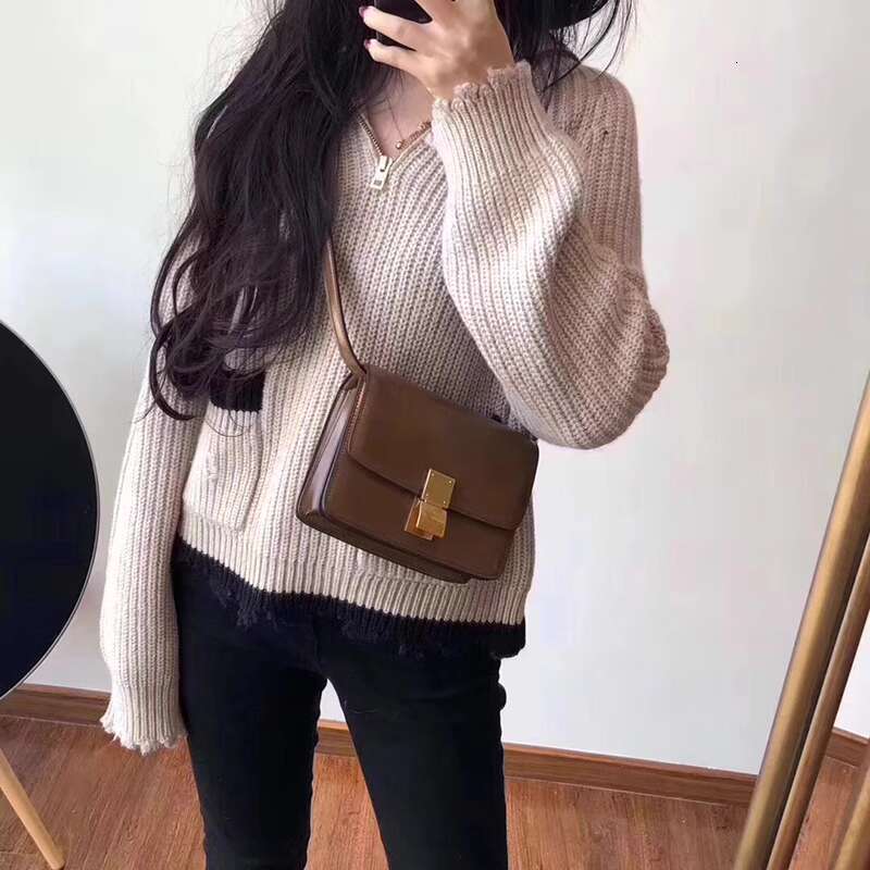 Tofu new box stewardess genuine leather women s single shoulder crossbody cowhide small square bag simple