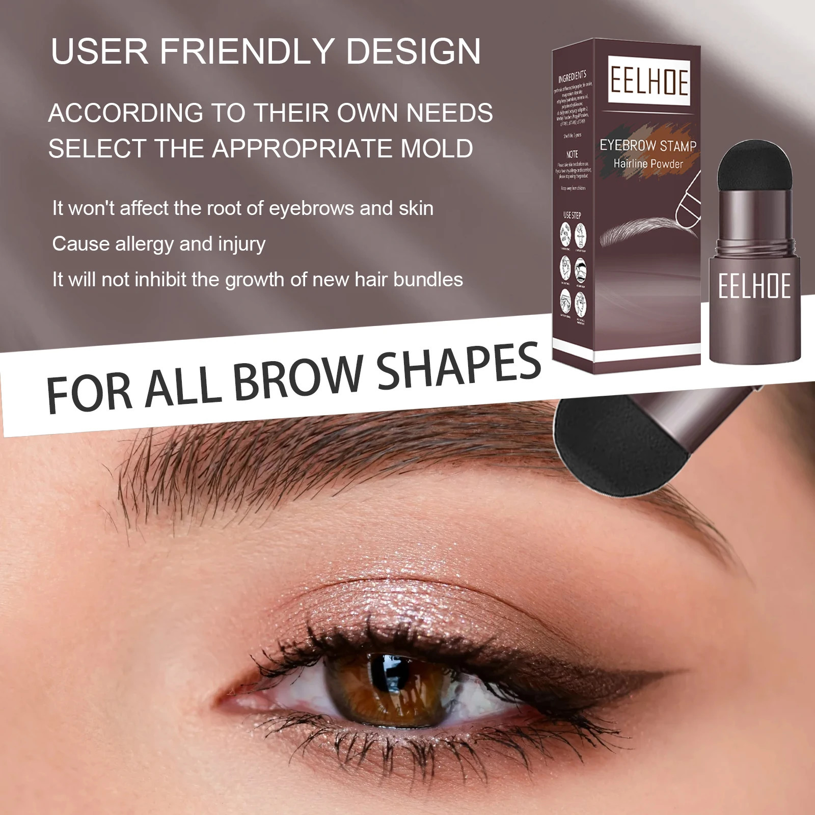 Eyebrow Powder Stamp Shaping Kit Makeup Brushes Eyebrow Paint Eyebrow Pencil Eye Brows Stencil Waterproof Hairline Enhance Stick 250515