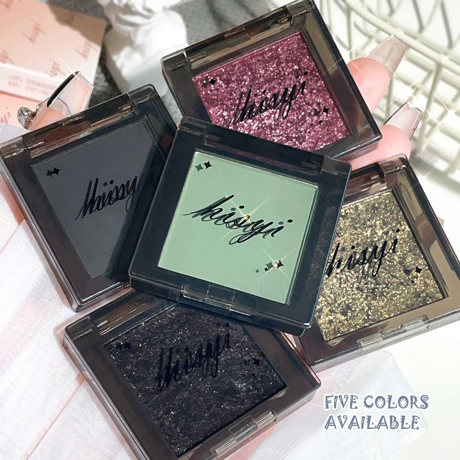 HISYI Dark Magic Monochrome Eye Shadow Pearlescent Matte Sequin Glitter Powder Eye Makeup Brightening Natural Makeup W250520