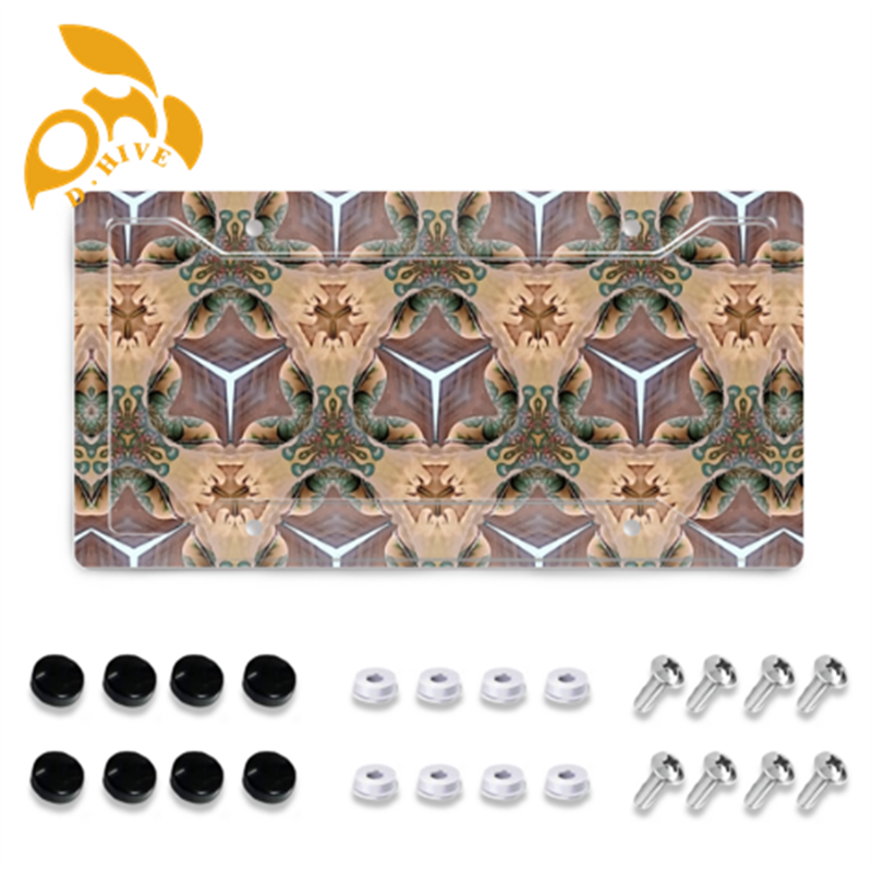 Free Shipping 2025 designer customized Exterior Accessories License Plate Frames printing Four hole holder with license plate